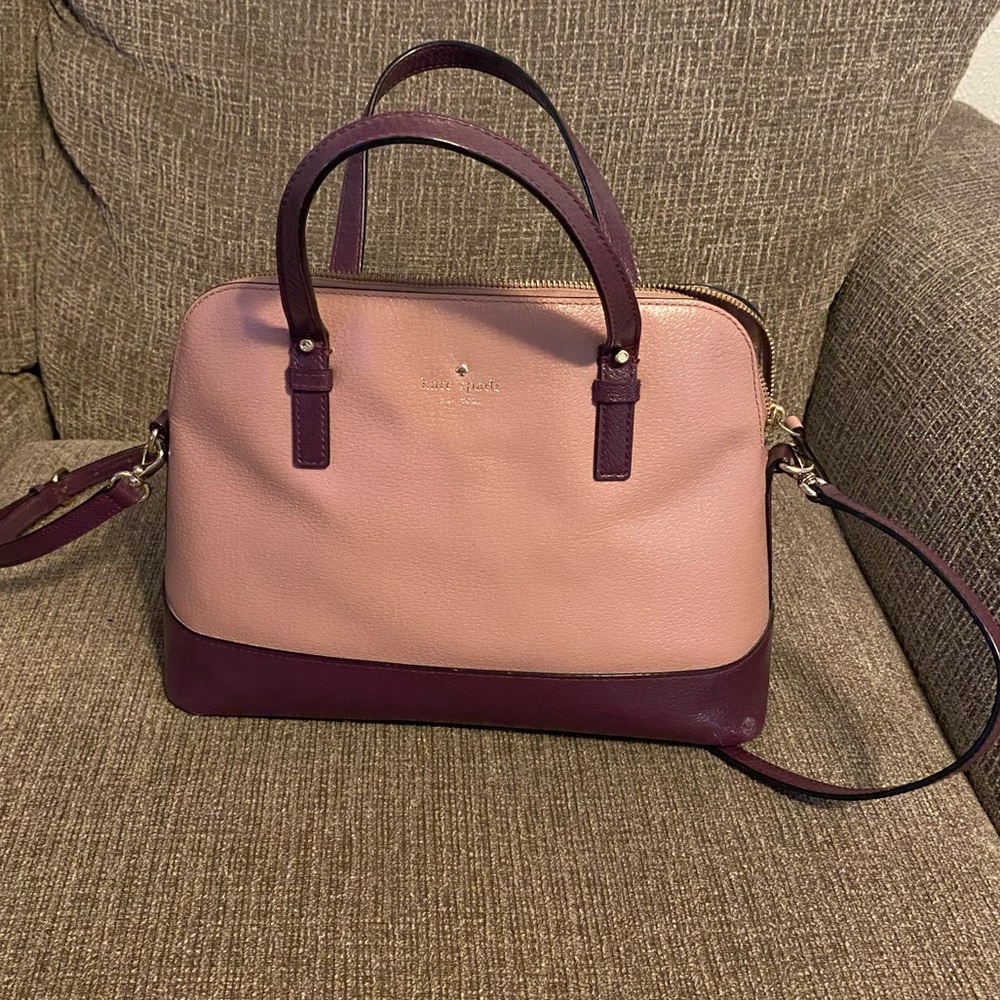Pink and Burgundy Kate Spade Bag